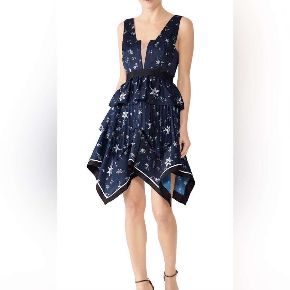 Self-Portrait Star Handkerchief Blue Dress Women’s (Us6)